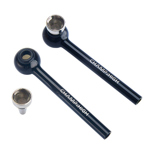 Champ:High Glass Pipe Black Silver - 24 Stk