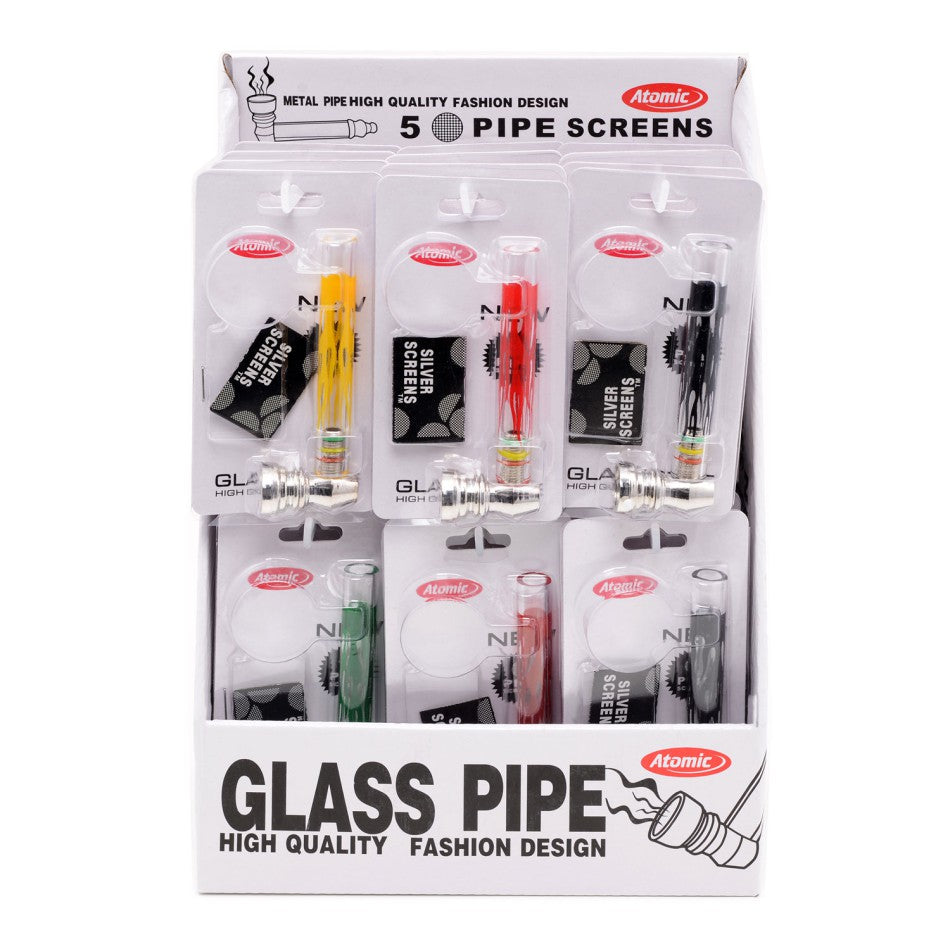 Atomic Stand Glass Pipe + 5-Screen - 24 Stk