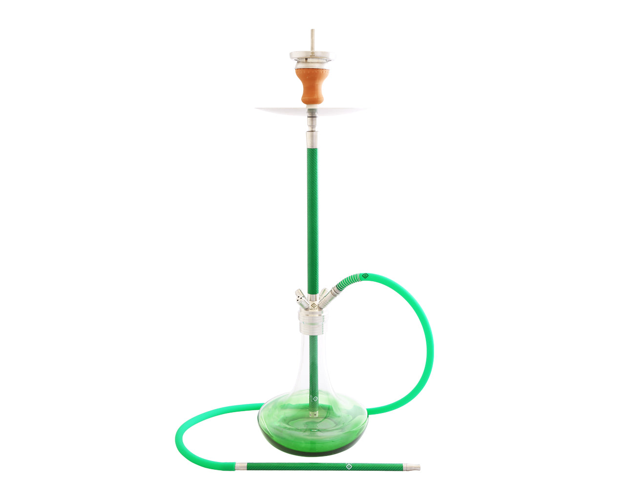 Hookah: Al-Mani CarbonoX Silver/Blue/Red/Green - 840mm