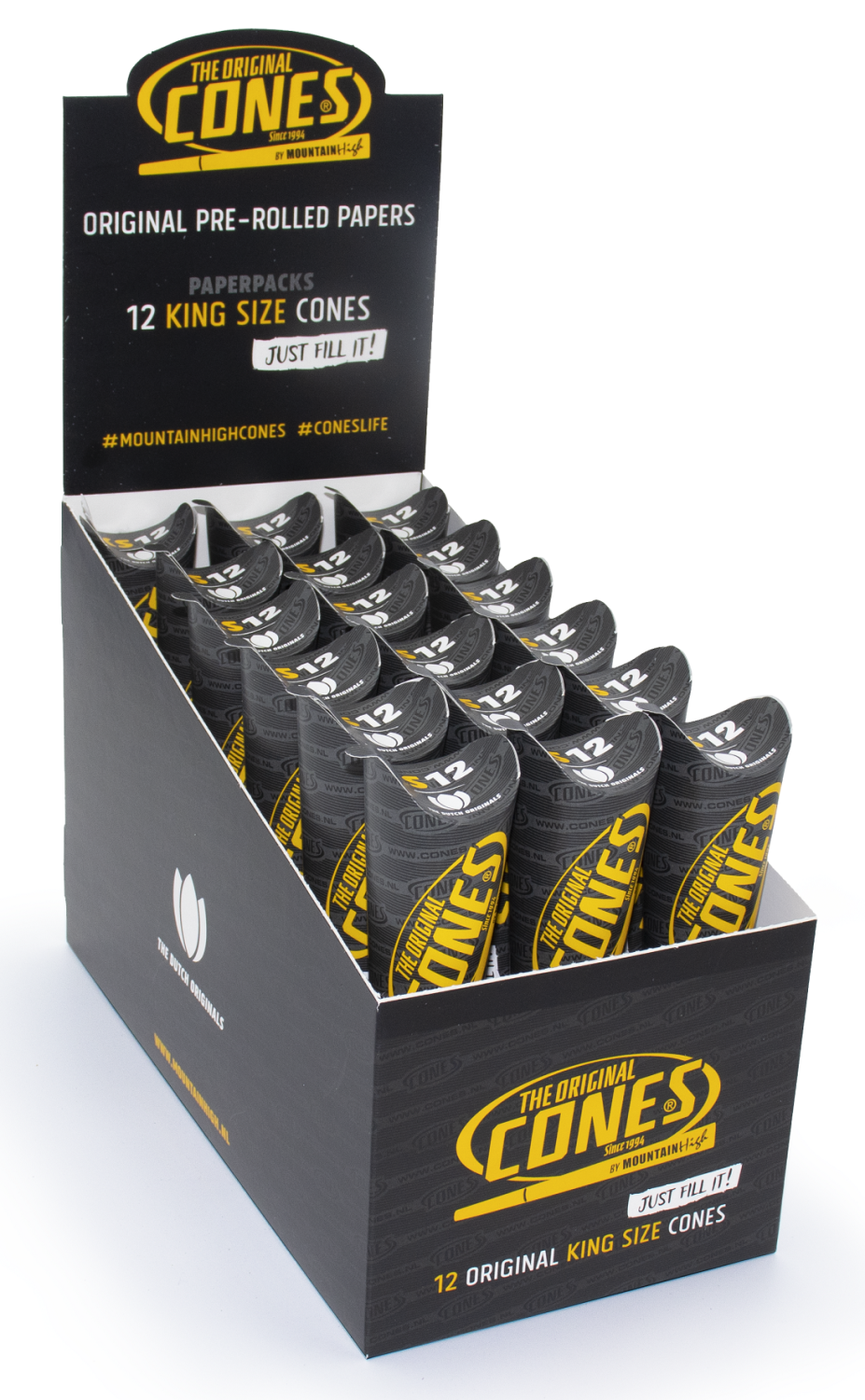 Cones Kingsize Display 12-pack 18Stk
