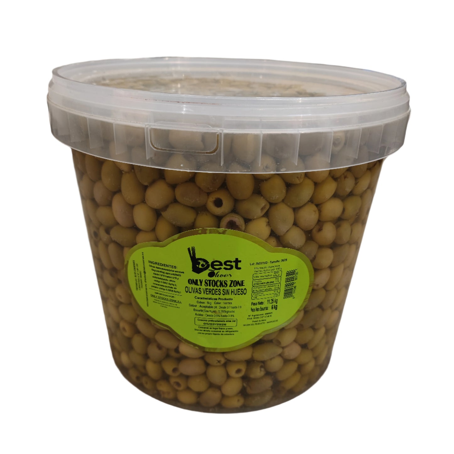 Beladi Bucket: Green Olives u.stein - 6kg x 1 Stk