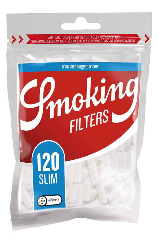Smoking Blue Slim Filter Bags - 120 x 30 Stk