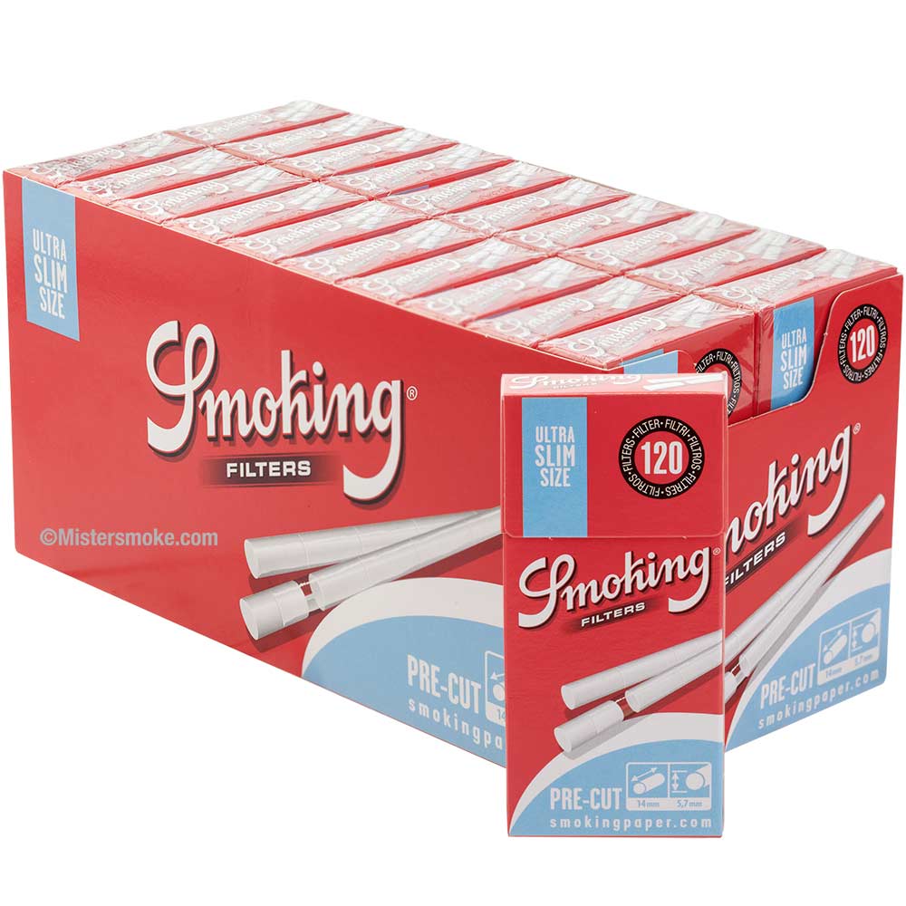 Smoking Pre-Cut Ultra Slim Filter BOX - 120 x 20 Stk