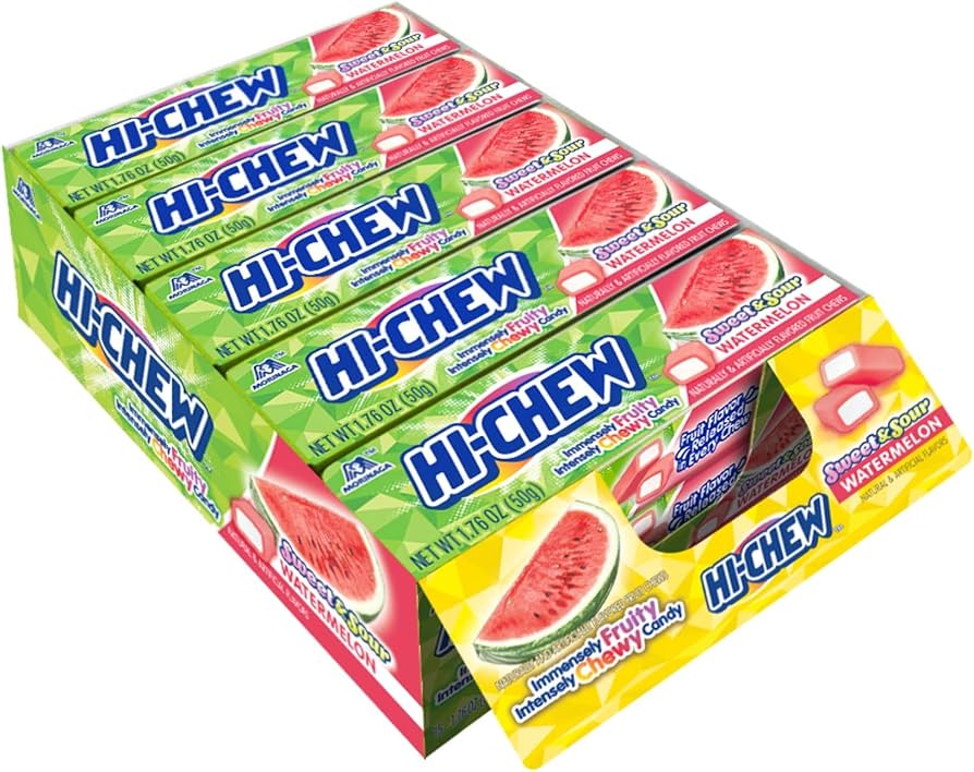 Hi-Chew Fruit Chews Sweet & Sour Watermelon 1.76oz - 15stk