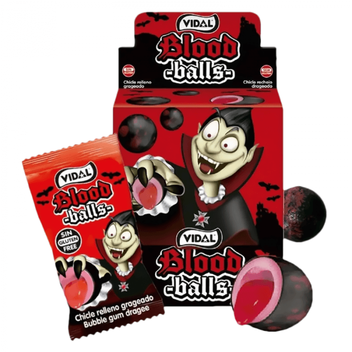 Vidal Blood Balls Bubble Gum - 200stk