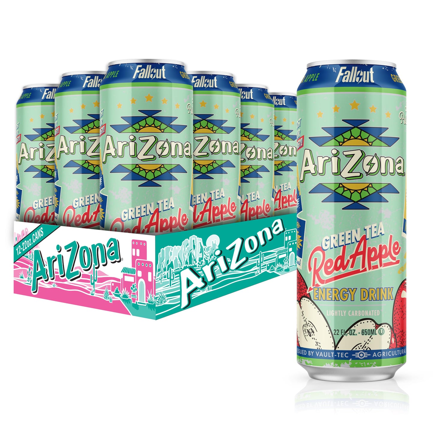 Arizona Enrg. BOX: Gr. T. Red Apple - 650ml x 12 Stk