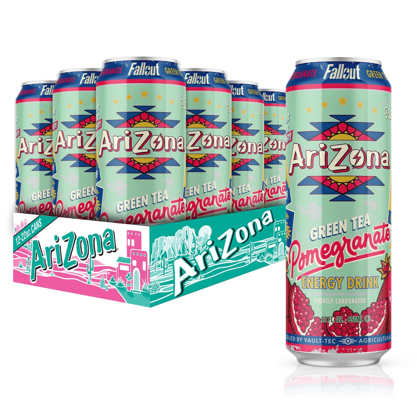 Arizona Enrg. BOX: Gr. T. Promegranate - 650ml x 12 Stk