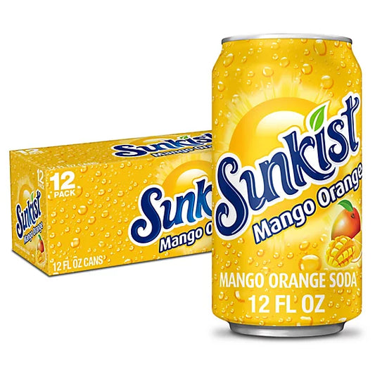 Sunkist BOX: Mango Orange - 355ml x 12 Stk