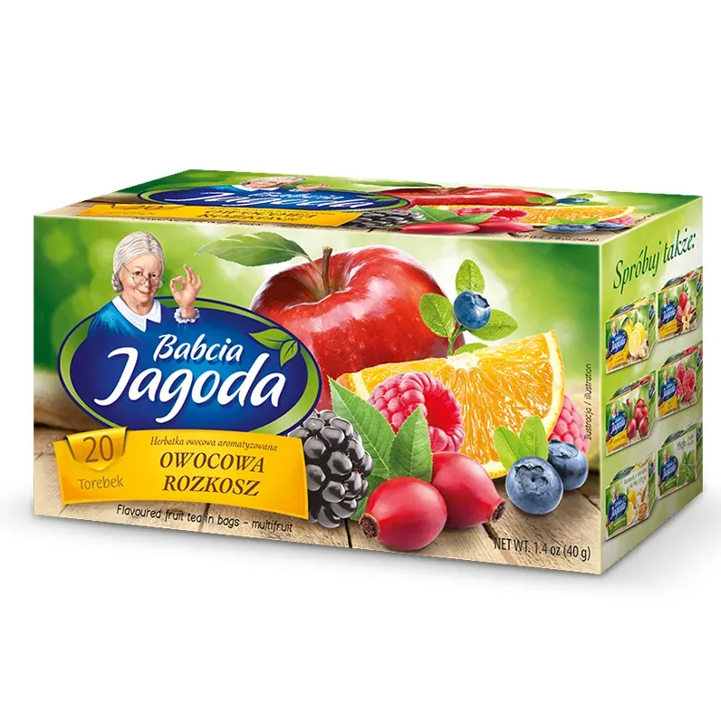 MOKATE LOYD Flavoured Fruit Tea - 20BAGS MULTIFRUIT 6 X 40 G