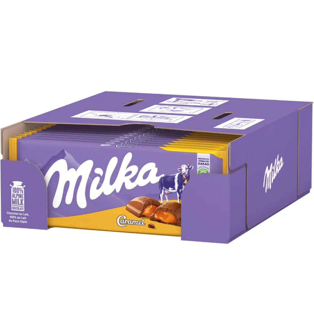 Milka Caramel Alpine Milk Chocolate - 100g x 20stk