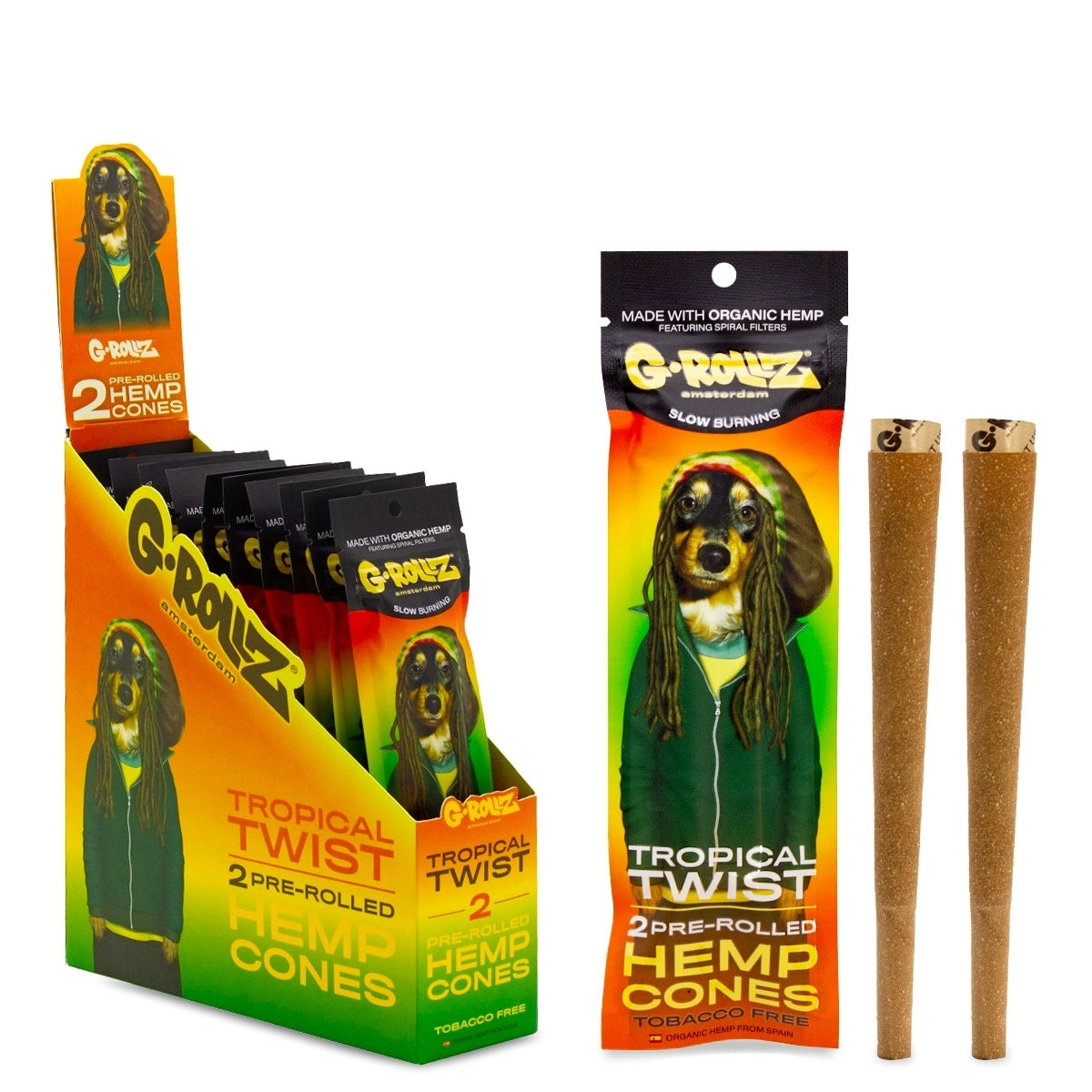 G-Rollz Blunt Cones Tropical Twist - 2 x 12 Stk