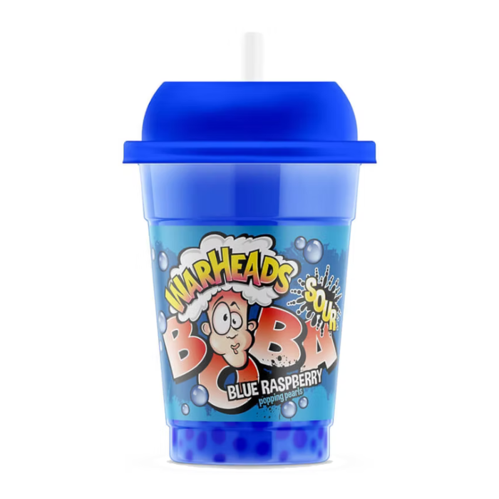 Warheads Sour Boba Blue Raspberry 400ml - 28stk