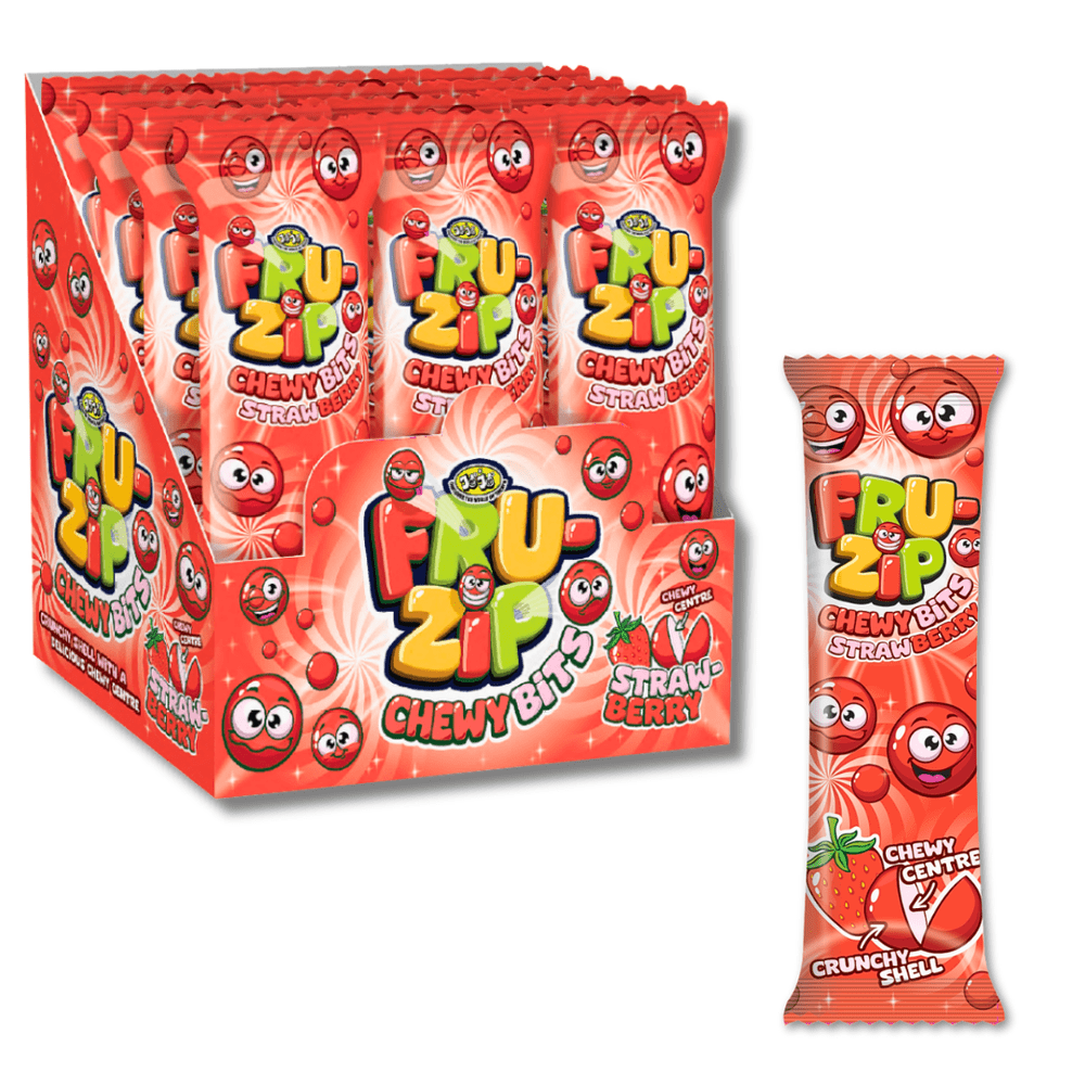 JoJo Fru-Zip Chewy Bits Strawberry 15g - 24stk