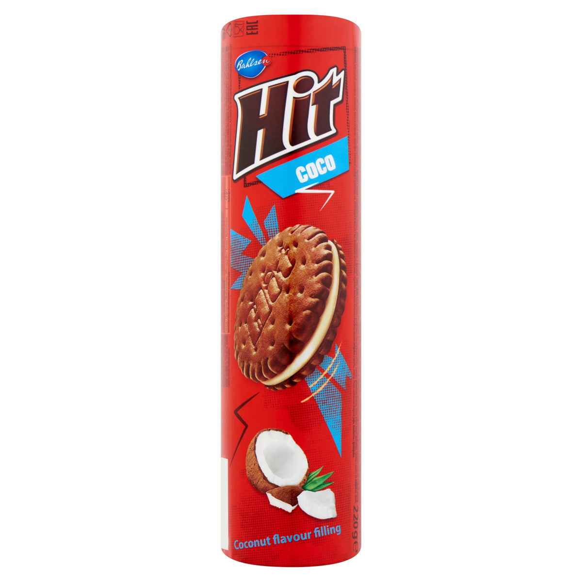 HIT BISCUITS WITH COCONUT FLAVOUR 220G x 24stk