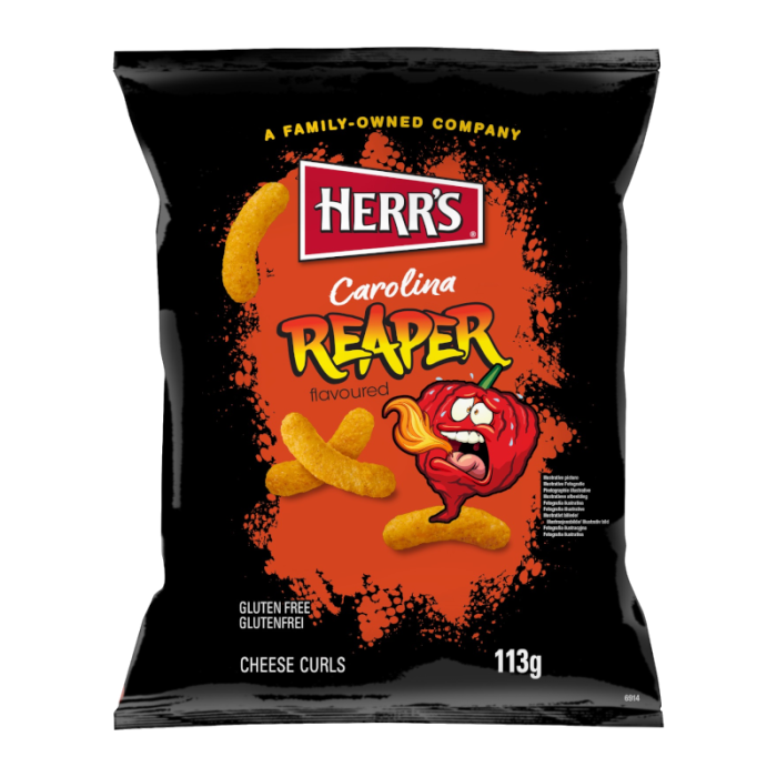 Herr's Carolina Reaper Cheese Curls 113g SHELF READY (EU) - 12stk