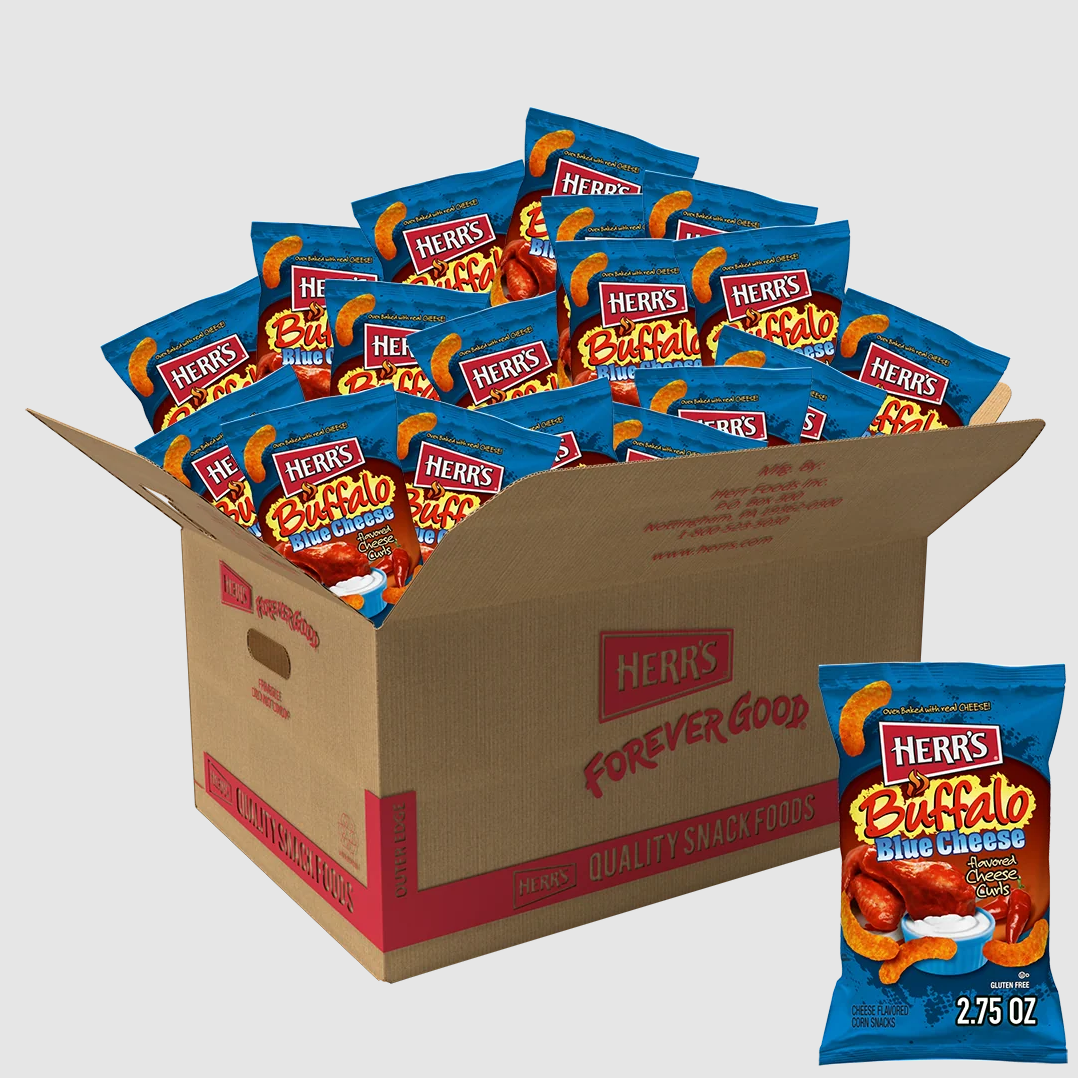 Herr's Buffalo Blue Cheese Curls 113g - 12stk