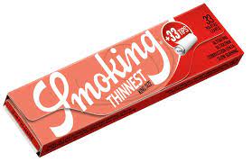 Smoking THINNEST RED KS + Tips - 24 Stk