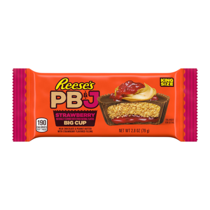 Reese's PB&J Strawberry Big Cup King Size 2.8oz (79g) - 16stk