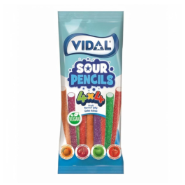 Vidal Vegan Sour Pencils 90g - 14stk