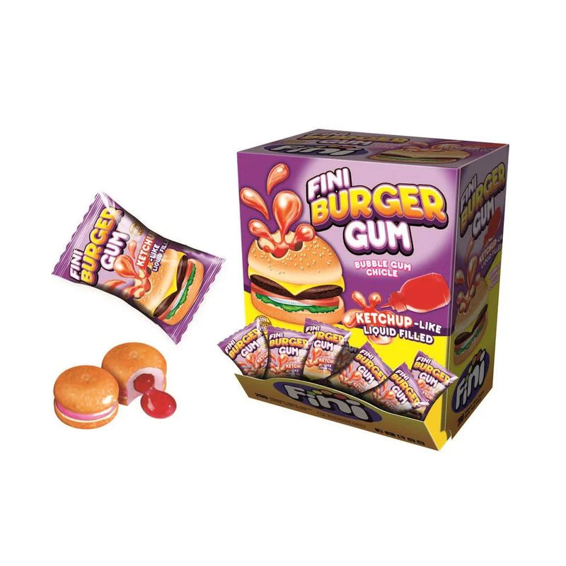 Fini Burgers Liquid Filled Bubble Gum Display - 200stk