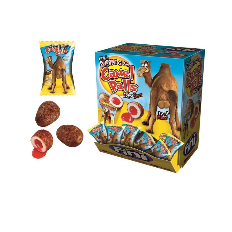 Fini Camel Balls Liquid Filled Bubble Gum Display - 200stk