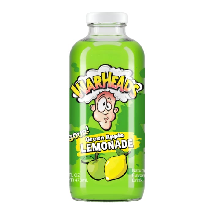Warheads Sour Green Apple Lemonade 16oz (473ml) - 12stk