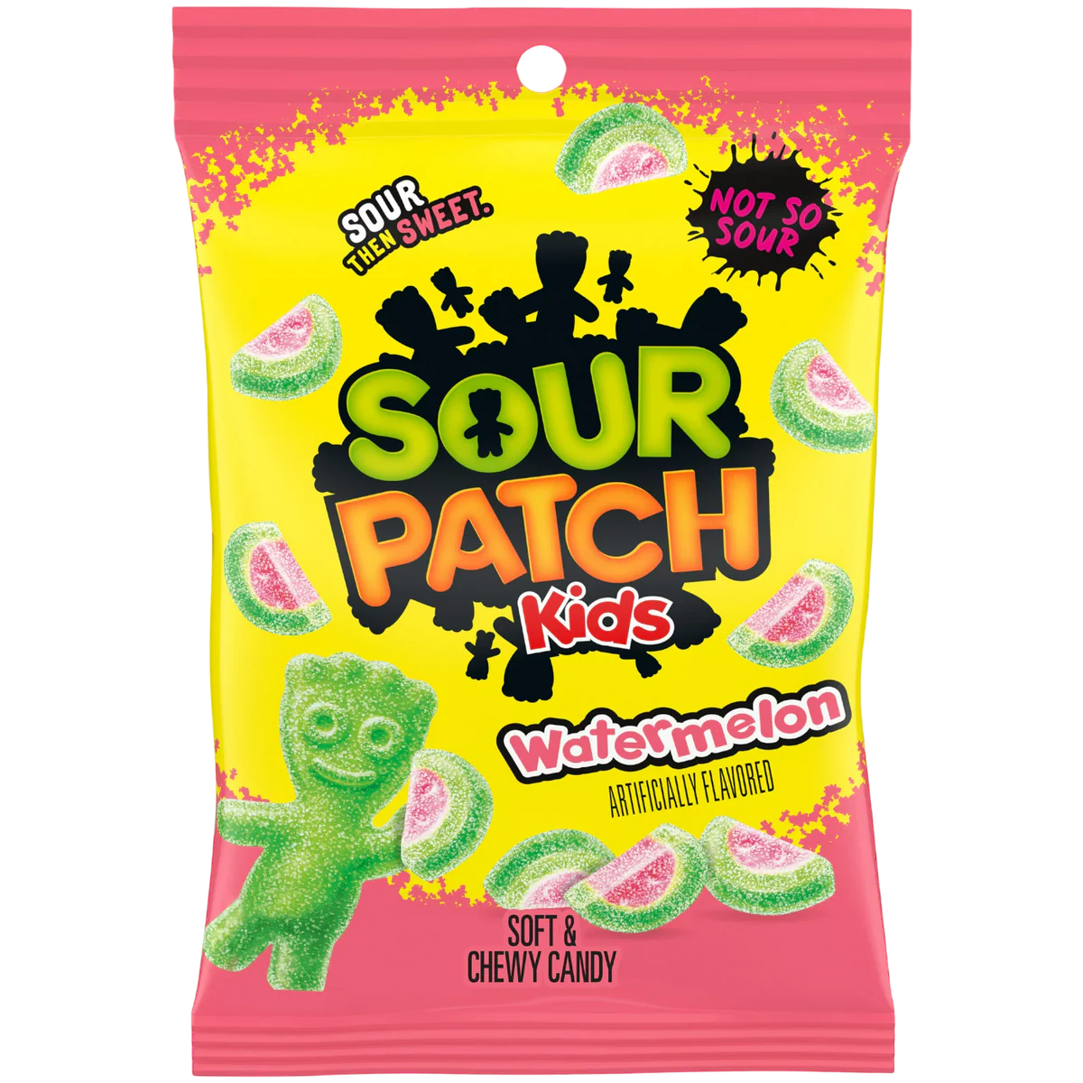 Sour Patch Kids Watermelon Peg Bag 3.6oz (102g) - 12stk