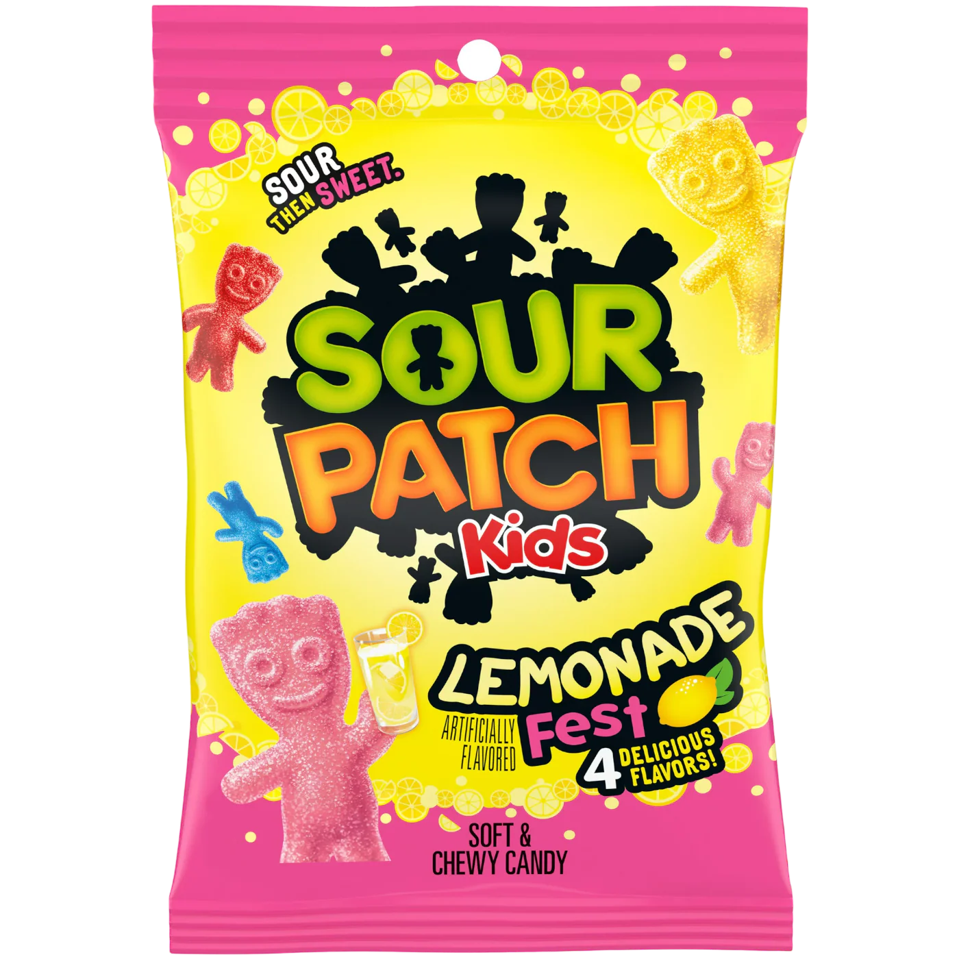 Sour Patch Kids Lemonade Fest Peg Bags 3.61oz (102g) - 12stk