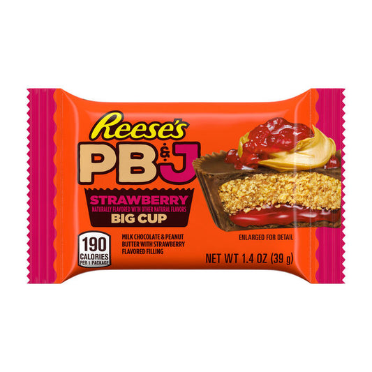 Reese's Bar: Big Cup PB&J Strawberry - 39g x 16 Stk