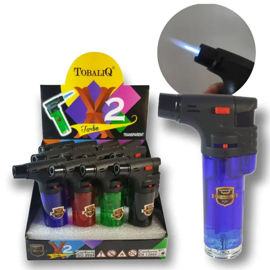 TQ Lighter Gun Transparent Color - 12 Stk