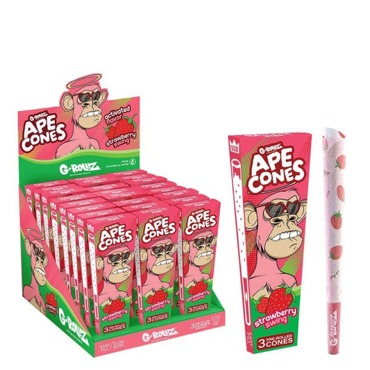 G-Rollz KS Cones Click-Activate Strawberry - 3 x 24 Stk
