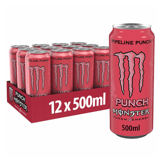 MONSTER ENERGY DRINK JUICED PIPELINE PUNCH 500ML x 12stk