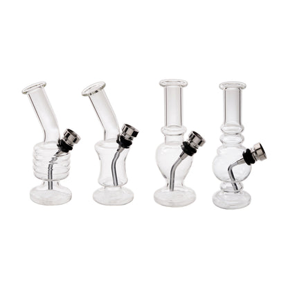 Atomic Mini Glass Bong 13cm 12Stk