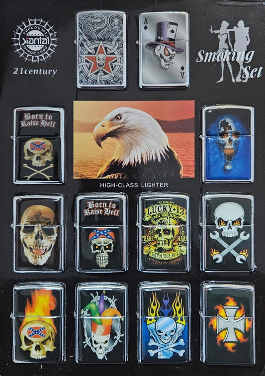 Bensintändare "Skulls Classic" 12Stk