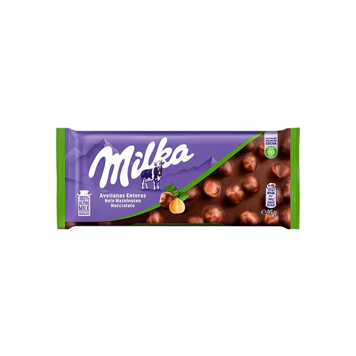 MILKA WHOLE HAZELNUTS 95G x 17stk