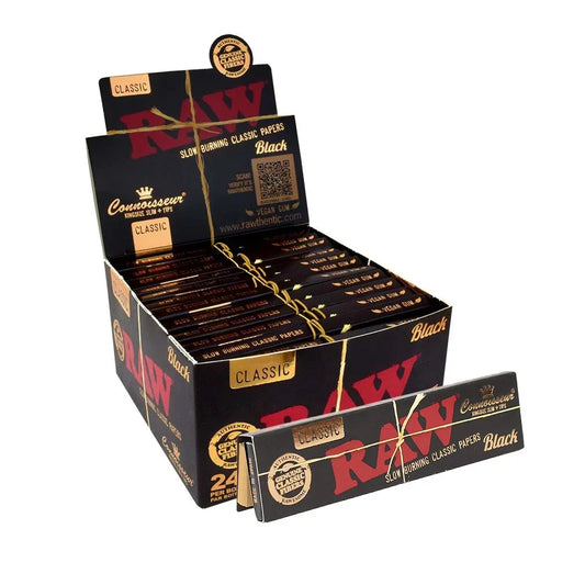 USA-RAW KS Black + Tips - 24 Stk