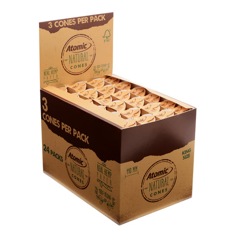 Cones King Size Atomic Natural 3-pack 24Stk
