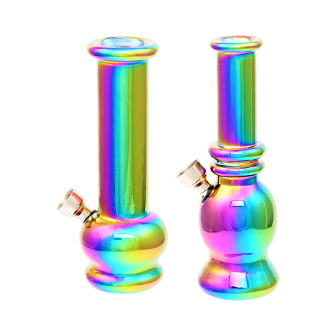 Glasbong 15cm Rainbow metallic 12Stk