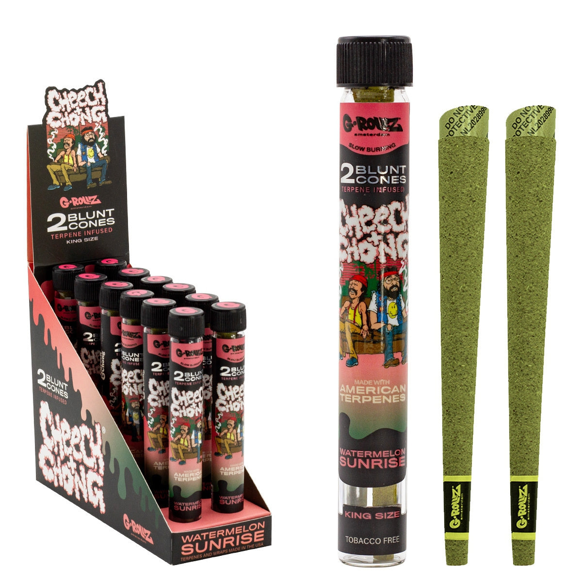 G-Rollz KS Blunt Cones Watermelon - 2 x 12 Stk