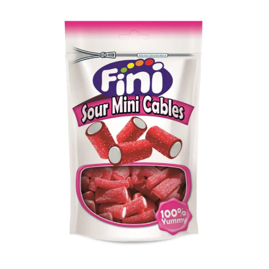 Fini Sour Strawberry Mini Cables 150g x 16stk