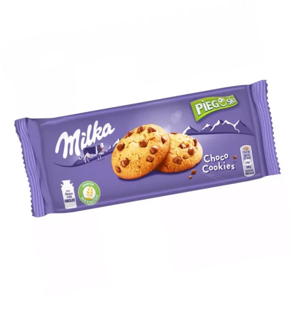 MILKA PIEGUSKI CHOCOLATE DROPS COOKIES 135G x 24stk