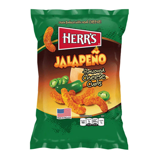 Herr's Jalapeno Cheese Curls 6oz (170g) - 12stk