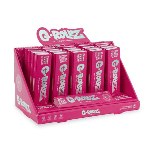 G-Rollz Pink KS Slim Papers + Tips GMO 21 STK