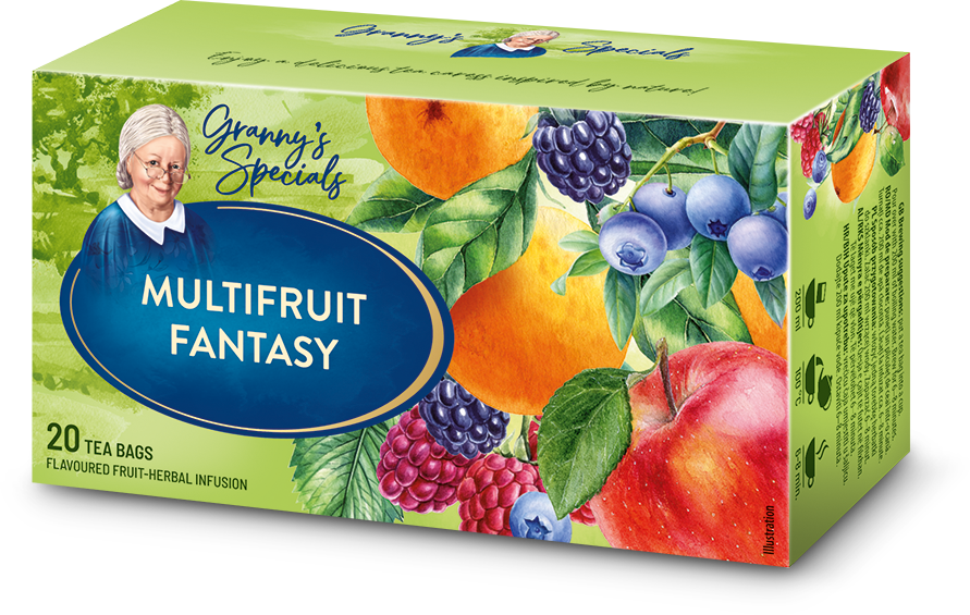 MOKATE LOYD Flavoured Fruit Tea - 20BAGS MULTIFRUIT 6 X 40 G