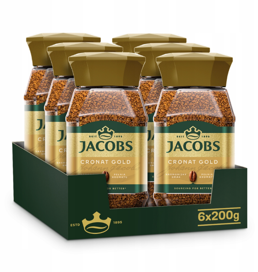 JACOBS Cronat Gold Instant Coffee - 100g x 6stk
