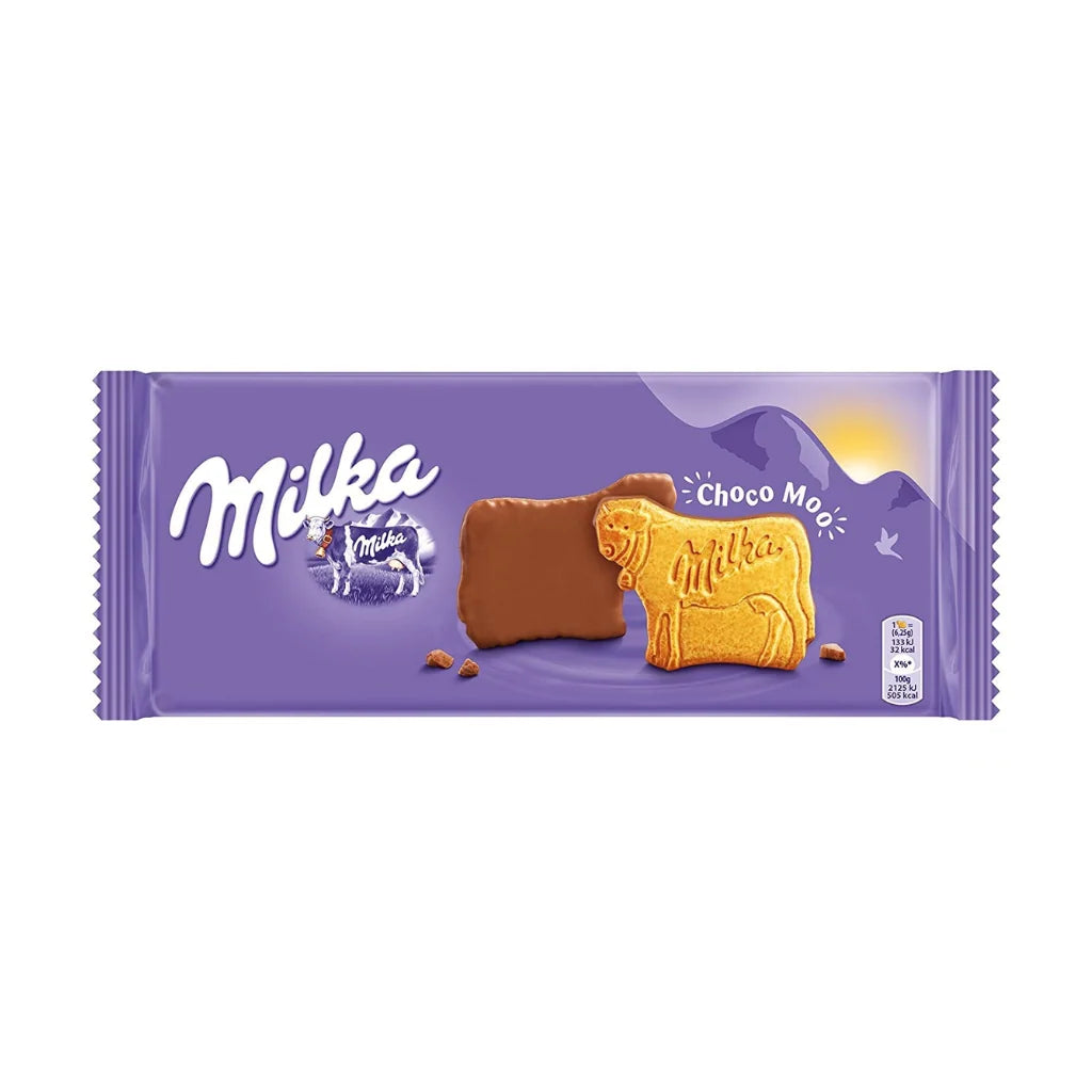 MILKA CHOCO MOO BISCUITS WITH ALPINE MILK CHOCOLATE 120G x 20stk