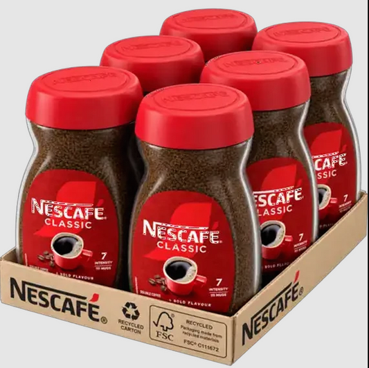 Nescafe Classic Instant Coffee - 200g x 6stk