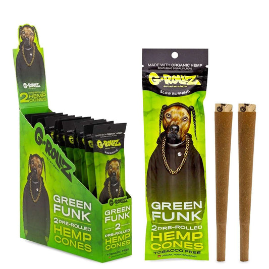 G-Rollz Blunt Cones Green Funk - 2 x 12 Stk