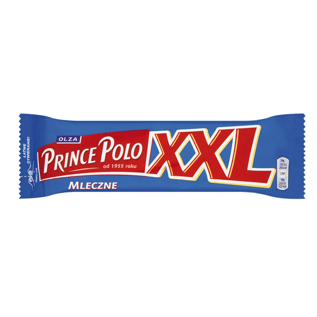 XXL MILK CRISPY WAFER WITH COCOA CREAM & MILK CHOCO 45G x 35stk
