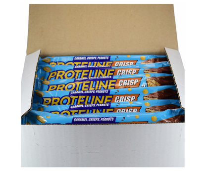 BAR PROTELINE glazed bar with CRISPS PEANUTS - 100G x 20STK